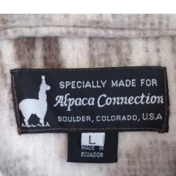 Alpaca Connection Wool Large Coat Jacket - Full Zip - Unique & Beautiful Print - Picture 15 of 16
